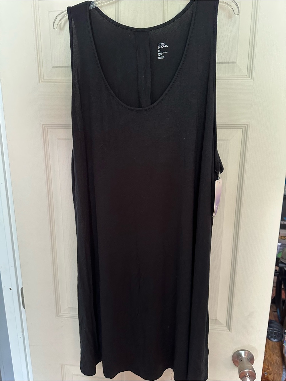 Stars Above Black Sleeveless Sleepwear